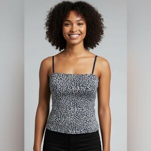 Marina Metallic Knit Cami Top Size 4 Top Only